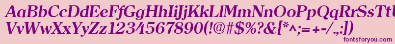 ClearfaceBoldItalic-Schriftart – Violette Schriften auf rosa Hintergrund