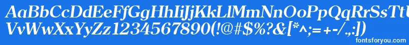 ClearfaceBoldItalic Font – White Fonts on Blue Background
