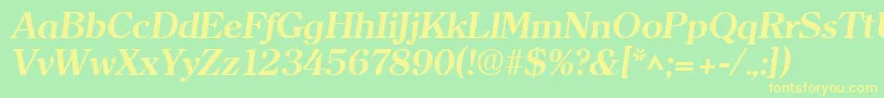 ClearfaceBoldItalic Font – Yellow Fonts on Green Background