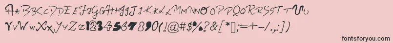 Police Ritvikshandwriting – polices noires sur fond rose