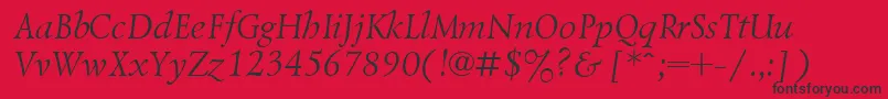 fuente LazurskiItalicCyrillic – Fuentes Negras Sobre Fondo Rojo
