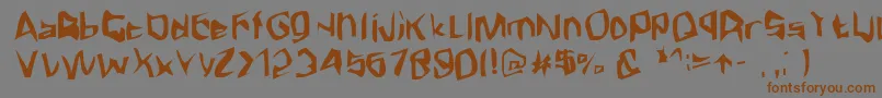 Fargas Font – Brown Fonts on Gray Background