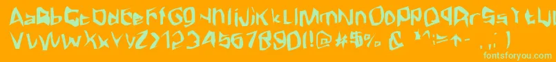 Fargas-fontti – vihreät fontit oranssilla taustalla