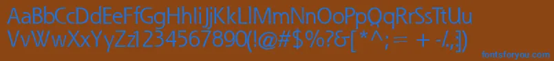 Quessk Font – Blue Fonts on Brown Background