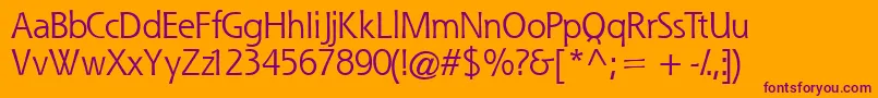 Quessk Font – Purple Fonts on Orange Background