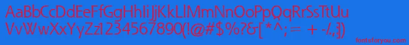 Quessk Font – Red Fonts on Blue Background