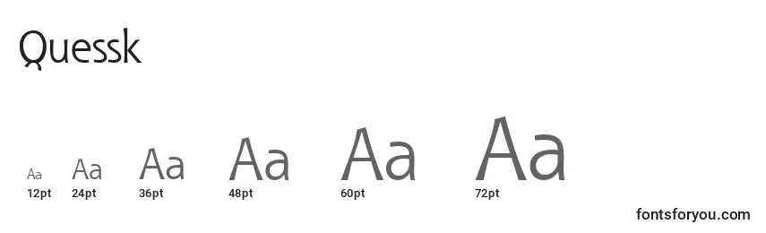 Quessk Font Sizes