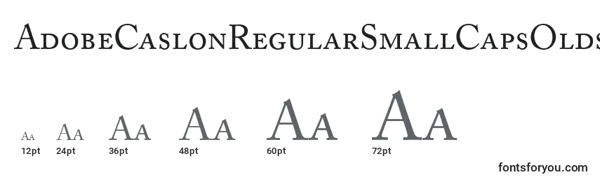 Größen der Schriftart AdobeCaslonRegularSmallCapsOldstyleFigures