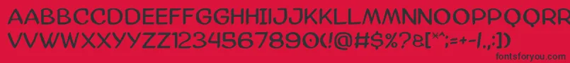 Amazgoda Font – Black Fonts on Red Background