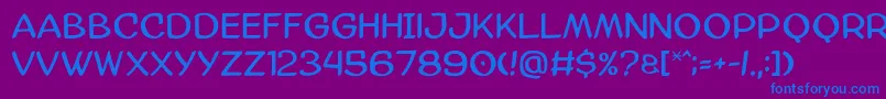 Amazgoda-fontti – siniset fontit violetilla taustalla