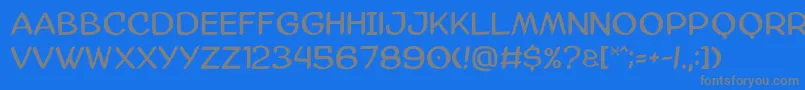 フォントAmazgoda – 青い背景に灰色の文字