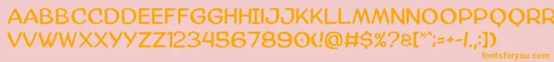 Amazgoda Font – Orange Fonts on Pink Background