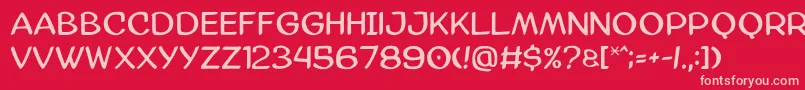 Amazgoda Font – Pink Fonts on Red Background