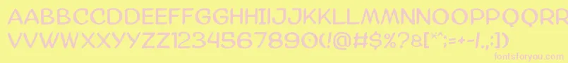 Amazgoda Font – Pink Fonts on Yellow Background