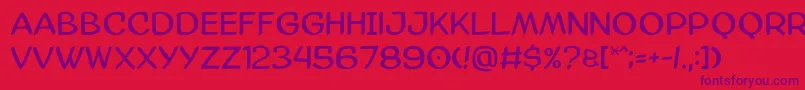 Amazgoda Font – Purple Fonts on Red Background