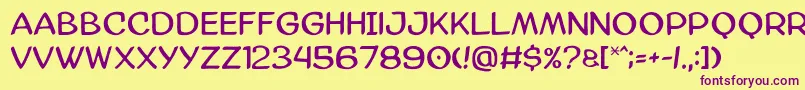 Amazgoda Font – Purple Fonts on Yellow Background