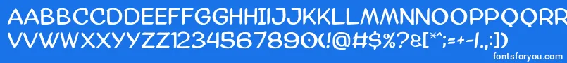 フォントAmazgoda – 青い背景に白い文字