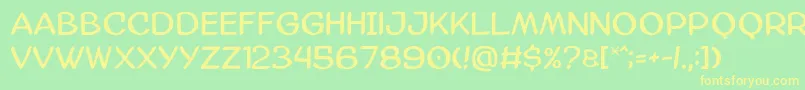 Amazgoda Font – Yellow Fonts on Green Background