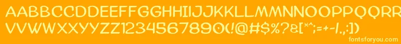 Amazgoda Font – Yellow Fonts on Orange Background