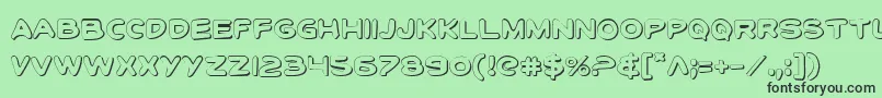 ToonTownIndustrialShadow Font – Black Fonts on Green Background