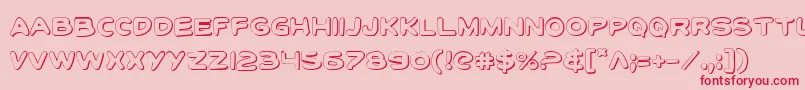 ToonTownIndustrialShadow Font – Red Fonts on Pink Background