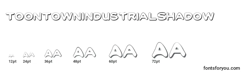 ToonTownIndustrialShadow Font Sizes