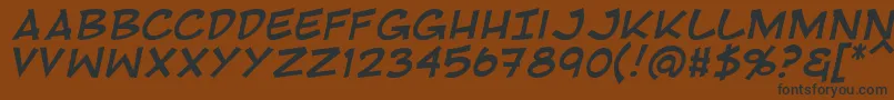 RivenshieldItalic Font – Black Fonts on Brown Background