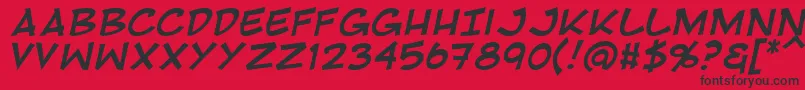 RivenshieldItalic Font – Black Fonts on Red Background