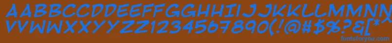 Шрифт RivenshieldItalic – синие шрифты на коричневом фоне