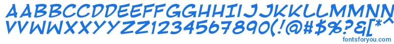 Шрифт RivenshieldItalic – синие шрифты на белом фоне