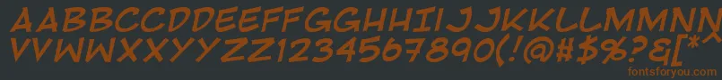RivenshieldItalic Font – Brown Fonts on Black Background