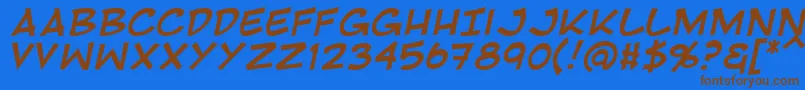 Police RivenshieldItalic – polices brunes sur fond bleu