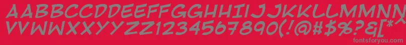 RivenshieldItalic Font – Gray Fonts on Red Background