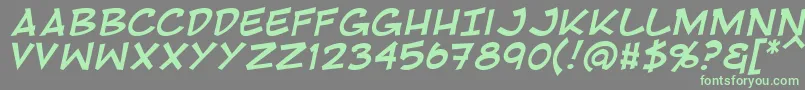 RivenshieldItalic-fontti – vihreät fontit harmaalla taustalla