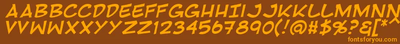 RivenshieldItalic Font – Orange Fonts on Brown Background