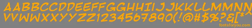 RivenshieldItalic Font – Orange Fonts on Gray Background