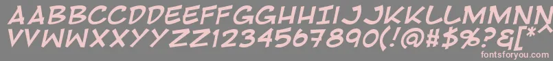 RivenshieldItalic Font – Pink Fonts on Gray Background
