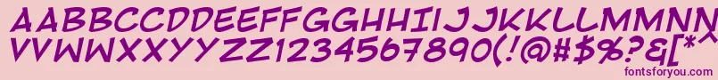 RivenshieldItalic Font – Purple Fonts on Pink Background