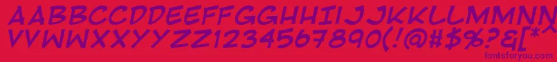 RivenshieldItalic Font – Purple Fonts on Red Background