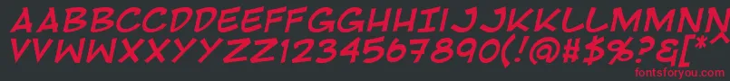RivenshieldItalic Font – Red Fonts on Black Background