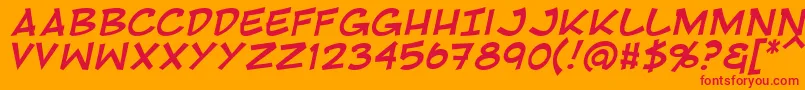 RivenshieldItalic Font – Red Fonts on Orange Background