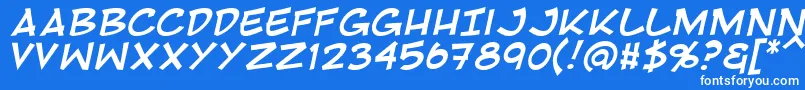 RivenshieldItalic Font – White Fonts on Blue Background