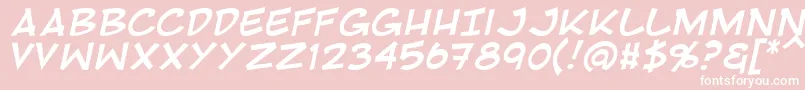 RivenshieldItalic Font – White Fonts on Pink Background