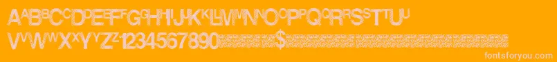 Dancelights Font – Pink Fonts on Orange Background