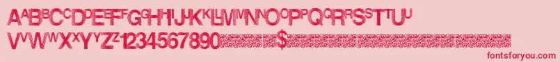 Dancelights Font – Red Fonts on Pink Background