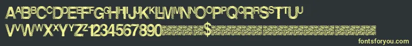 Dancelights Font – Yellow Fonts on Black Background