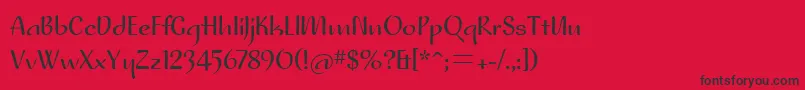 フォントPfplacebo – 赤い背景に黒い文字