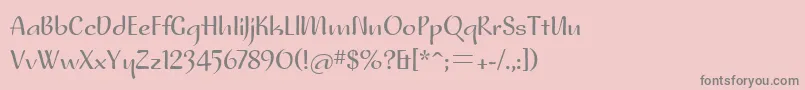 フォントPfplacebo – ピンクの背景に灰色の文字