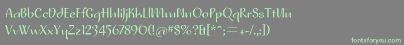 フォントPfplacebo – 灰色の背景に緑のフォント