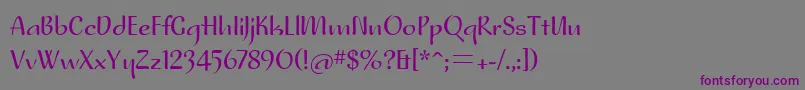 Шрифт Pfplacebo – фиолетовые шрифты на сером фоне